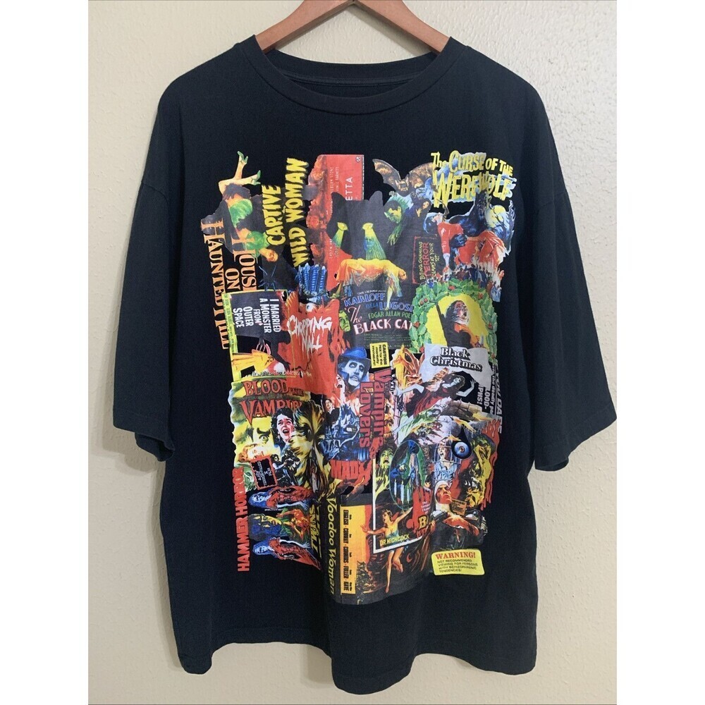 We11done Horror Collage T-Shirt Black Vampire Streetwear Oversized Men’s S‎